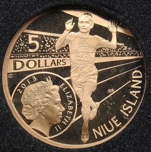 Niue 5 dolarů 2013 - Paavo Nurmi