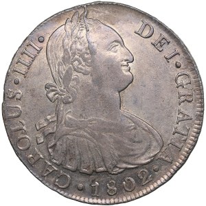 Peru, Lima (kolonia hiszpańska) 8 Reales 1802 - Karol IV (1788-1808)