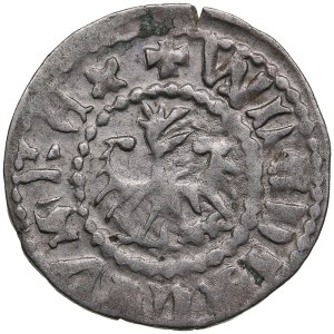 Polonia (Ucraina, Principato di Galizia, zecca di Lwiw) 1/2 Grosz (Kwartnik ruski), ND (1386-1434) - Wladislaw Jagiello (13