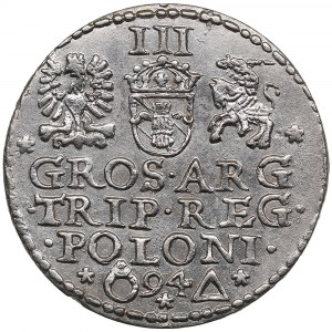 Poland (Malbork) AR 3 Groszy (Trojak) 1594 - Sigismund III Vasa (1587-1632)