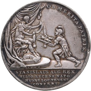 Poland Silver Medal 1781 - Commemorating the birth of Jan Maurycy Brühl - Stanisaw August Poniatowski (1764-1795)