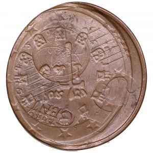 Portugalsko 5 eurocentov - chyba mincovne
