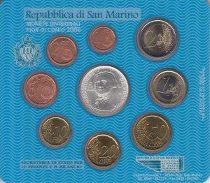 Súbor mincí San Maríno 2006