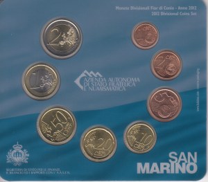 Súbor mincí San Maríno 2012