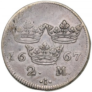 Sweden 2 Mark 1667 - Karl XI (1660-1697)