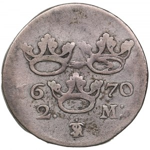 Sweden 2 Mark 1670 - Karl XI (1660-1697)