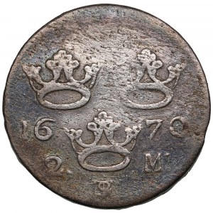 Sweden 2 Mark 1670 - Karl XI (1660-1697)