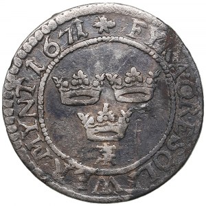 Sweden (Stockholm) 4 Öre 1671 - Karl XI (1660-1697)