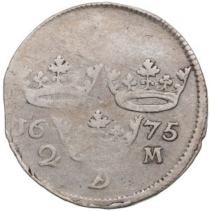 Sweden 2 Mark 1675 DF - Karl XI (1660-1697)