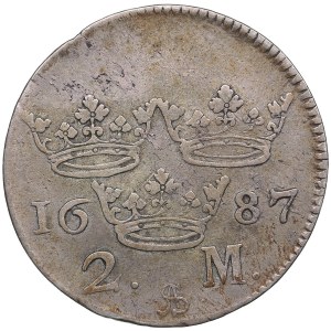 Sweden 2 Mark 1687 AS - Karl XI (1660-1697)