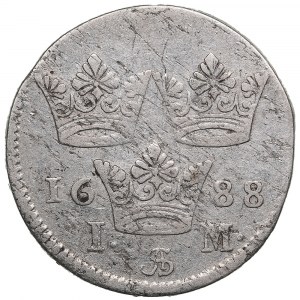 Sweden 1 Mark 1688 AS - Karl XI (1660-1697)
