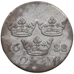 Sweden 2 Mark 1688 AS - Karl XI (1660-1697)
