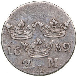 Sweden 2 Mark 1689 AS - Karl XI (1660-1697)