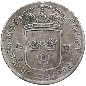 Schweden 4 Mark 1695 AS - Karl XI (1660-1697)