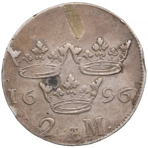 Sweden 2 Mark 1696 AS - Karl XI (1660-1697)