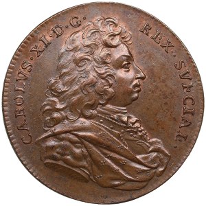Švédská bronzová medaile 1697 - Karel XI (1660-1697)