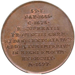 Švédská bronzová medaile 1697 - Karel XI (1660-1697)