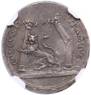 Pomerania (Germany / Sweden) Silver Jeton (Medal), ND (1706) - Altranstadt Peace - NGC MS 62