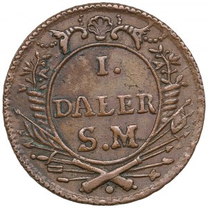 Sweden (Stockholm) CU 1 Daler Silvermynt 1718 - Karl XII (1697-1718)