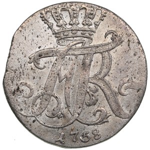 Pomerania (Germany / Sweden) 4 Groschen (1⁄6 Taler) 1758 O.H.K. - Adolf Frederik (1751-1771)