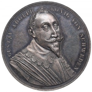 Medaglia d'argento della Svezia 1832 - In occasione del 200° anniversario della morte del re, avvenuta il 6 novembre 1632 a Lützen - Gustavo II Adolfo