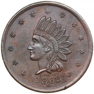 USA Civil War Token One Cent 1863 - City of New York