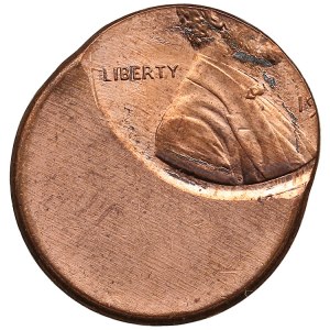 USA 1 Cent - Mint Error - Struck off-center 65%