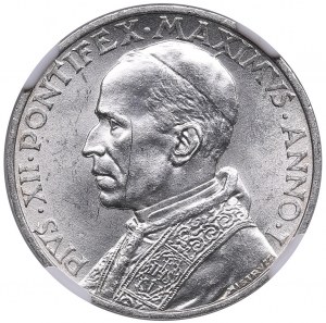 Vatican 5 lire 1939 - Pius XII (1939-1958) - NGC UNC DETAILS
