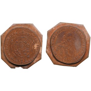 Augsburg (Niemcy/Szwecja) 1/6 talara 1632 - Dwie galwanokopie nieznanej monety, prawdopodobnie wzór