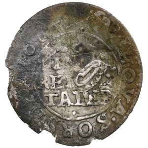 Pomerania (Germany / Sweden) 1/48 Taler (Shilling) 1684 BA - Stettin countermark of Stettin Crown - Karl IX (1660-1697