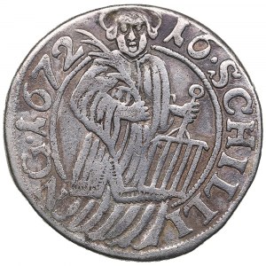 Wismar (Germany / Sweden) 16 Schilling (1/3 Taler) 1672 - Carl XI (1660-1697)