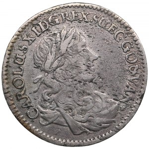 Pomerania (Germany / Sweden) 1/3 Taler (1/2 Gulden) 1673 DS - Karl XI (1660-1697)