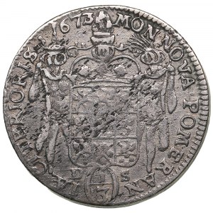 Pomerania (Germany / Sweden) 1/3 Taler (1/2 Gulden) 1673 DS - Karl XI (1660-1697)