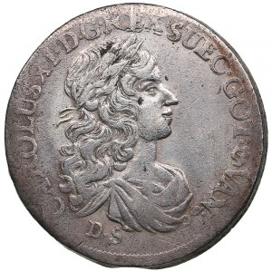 Pomerania (Germany / Sweden) 1/3 Taler (1/2 Gulden) 1674 DS - Karl XI (1660-1697)