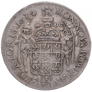Pomerania (Germany / Sweden) 1/3 Taler (1/2 Gulden) 1674 DS - Karl XI (1660-1697)
