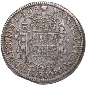 Pomoransko (Nemecko/Švédsko) 2/3 Taler (Gulden) 1683 BA - Karl XI (1660-1697)