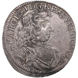 Pomerania (Germany / Sweden) 2/3 Taler (Gulden) 1684 BA - Karl XI (1660-1697)