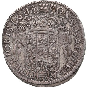 Pomerania (Germany / Sweden) 2/3 Taler (Gulden) 1684 BA - Karl XI (1660-1697)