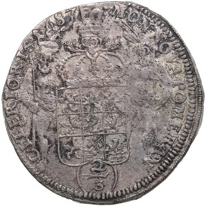 Pomerania (Germany / Sweden) 2/3 Taler (Gulden) 1687 DHM - Karl XI (1660-1697)