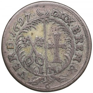 Bremen-Verden (Sweden / Germany) 1/6 Taler 1697 LM - Karl XI (1660-1697)