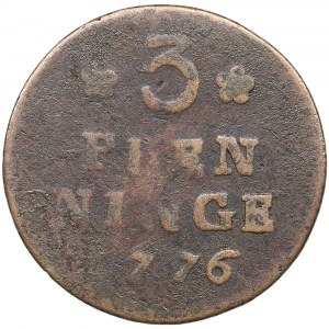 Pomerania (Germany / Sweden) 3 Pfennige (Witten) 1776 - Gustav III (1771-1792)