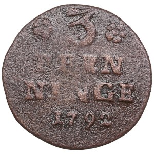 Pomerania (Germany / Sweden) 3 Pfennige (Witten) 1792 - Gustav IV Adolf (1792-1809)