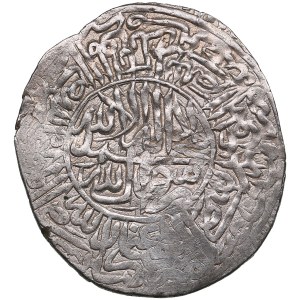 India, Mughal Empire (Kabul) AR countermarked Shahrukhi AH 965 (1557-58 AD) - Jalal al-din Muhammad Akbar (AH 963-1014 /