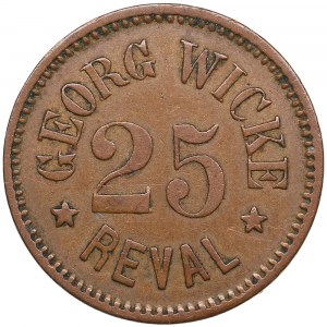 Reval (Russia) Copper token 25 Kopecks, ND (before 1918) - Georg Wicke