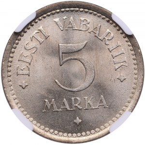 Estonia 5 Marka 1922 - NGC MS 64