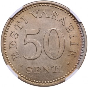 Estonia 50 Senti 1936 - NGC MS 63