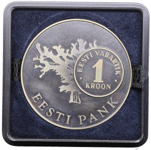 Médaille de l'Estonie 1993 - Commémoration du premier anniversaire de la réintroduction du kroon estonien