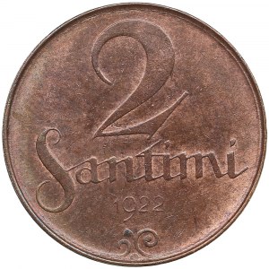 Latvia 2 Santimi 1922