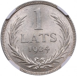 Łotwa 1 Lats 1924 - NGC MS 64