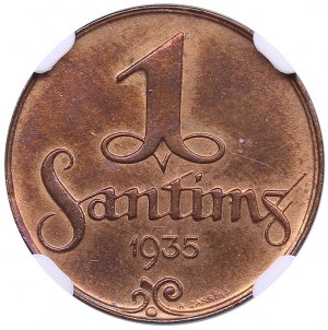 Latvia 1 Santims 1935 - NGC UNC DETAILS